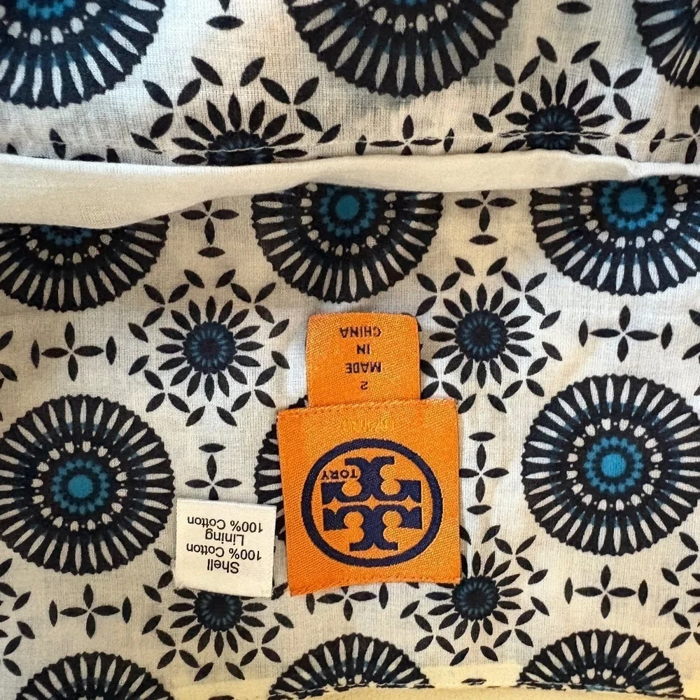 Tory Burch Maxi Skirt in Blue/White (Size 2)